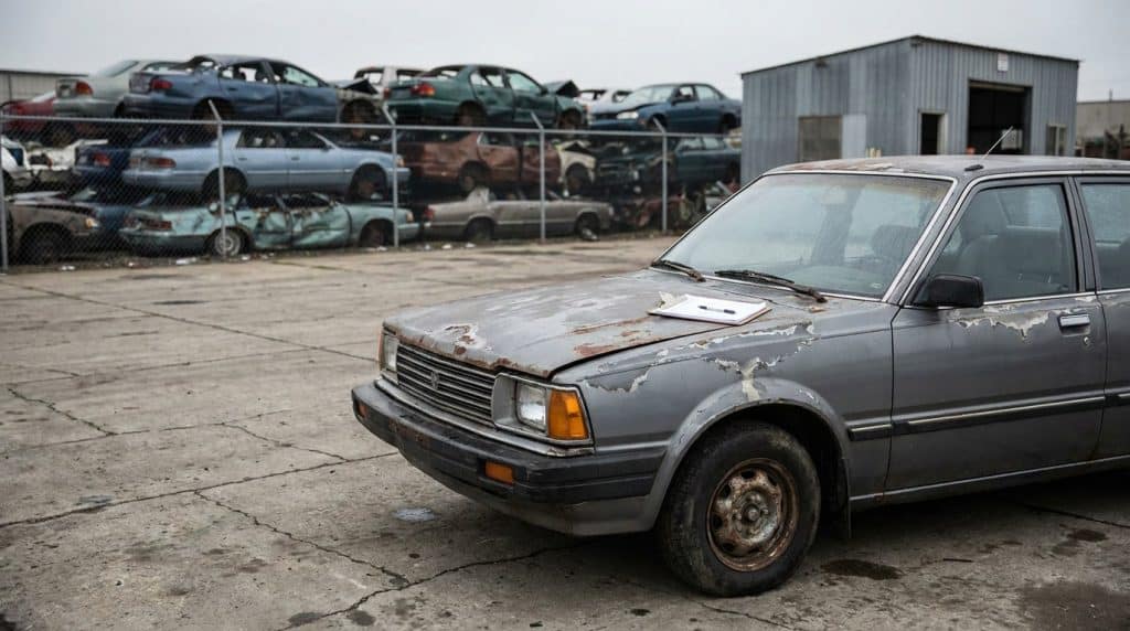 mettre une voiture à la casse